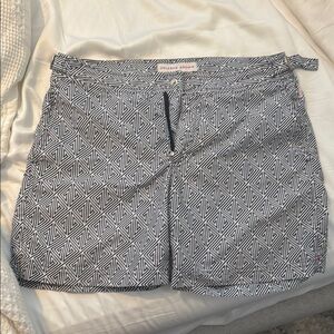 Orlebar Brown Black and White Geometric Swim Trunks